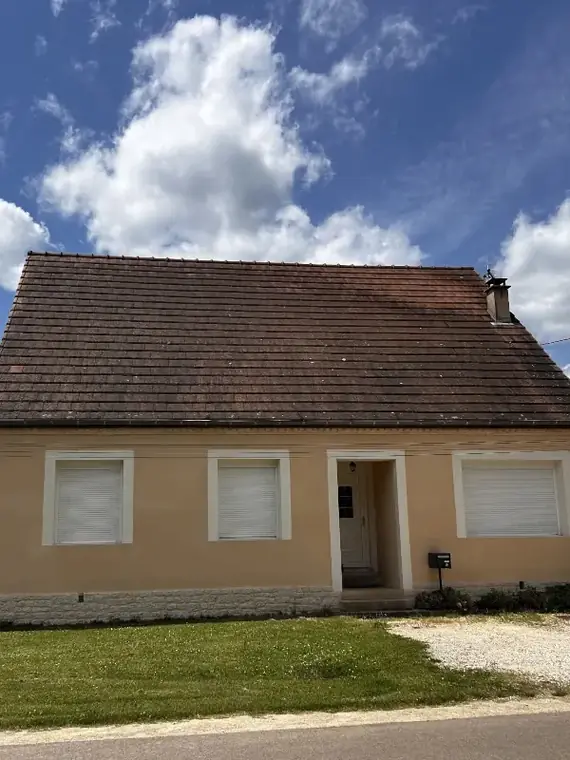 Toiture ternie et envahie de mousse avant intervention, à Lons-le-Saunier